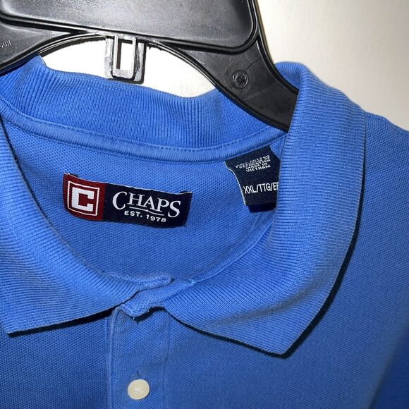 Chaps Est. 1978 Polo Shirt Mens Blue Collared Pullover Golf XXL/TTG/EEG Golf - Picture 4 of 7